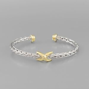 Elegant Silver and Gold Women's Bracelet